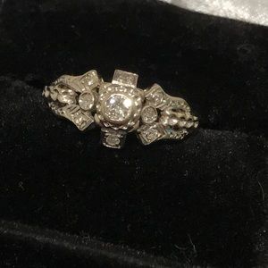 14k white gold antique vintage wedding ring 🥰💓❤️